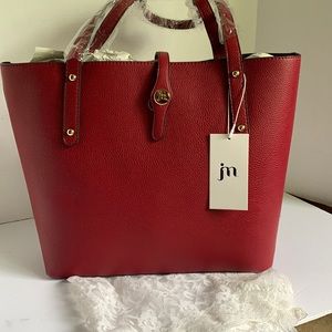 Women’s Jessica Moore Tote bag 💼 Brand New Cranberry Red with gold accents.🤩